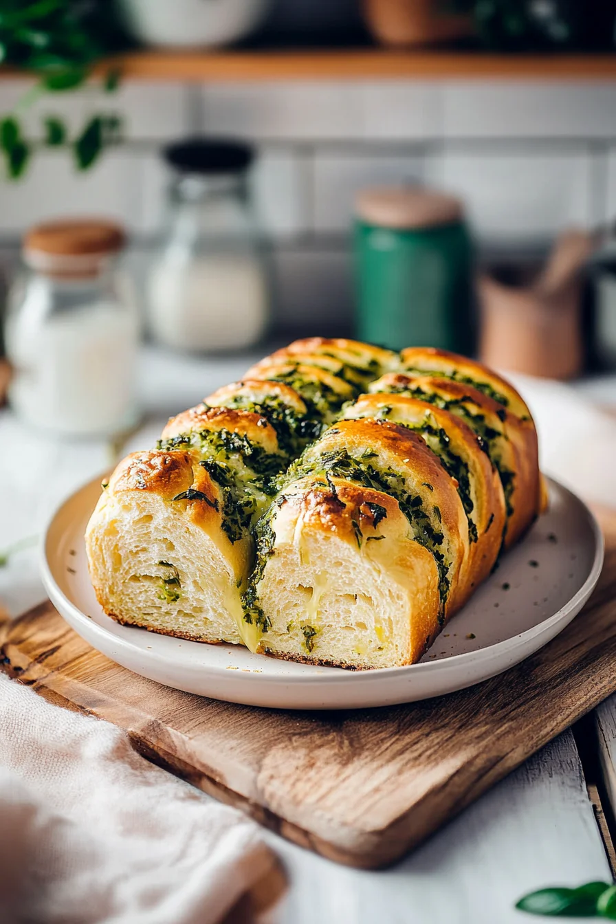 Bärlauch-Faltenbrot mit Kräuterbutter (Zupfbrot) 6 Bärlauch-Faltenbrot