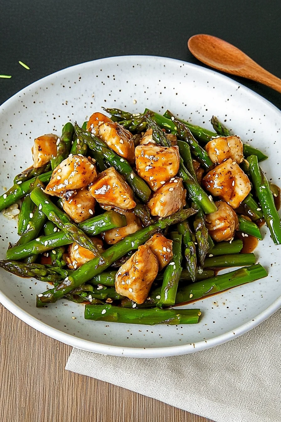 Grüner Spargel mit Hähnchen 5 Grüner