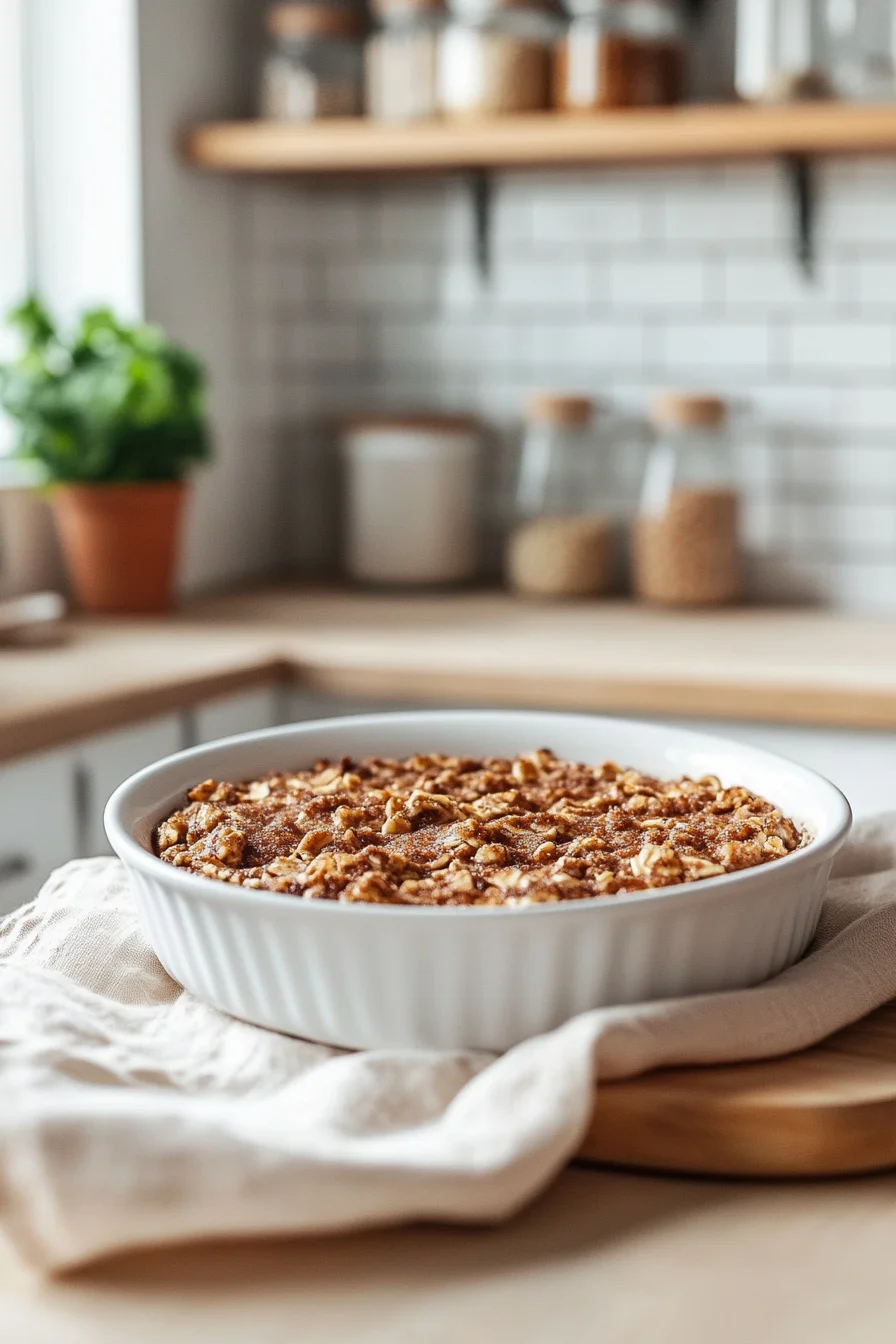 Hohe Protein Zimtschnecken Haferauflauf 6 Hohe