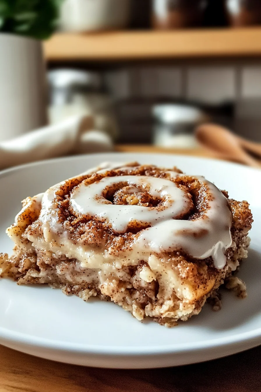Hohe Protein Zimtschnecken Haferauflauf 6 Hohe
