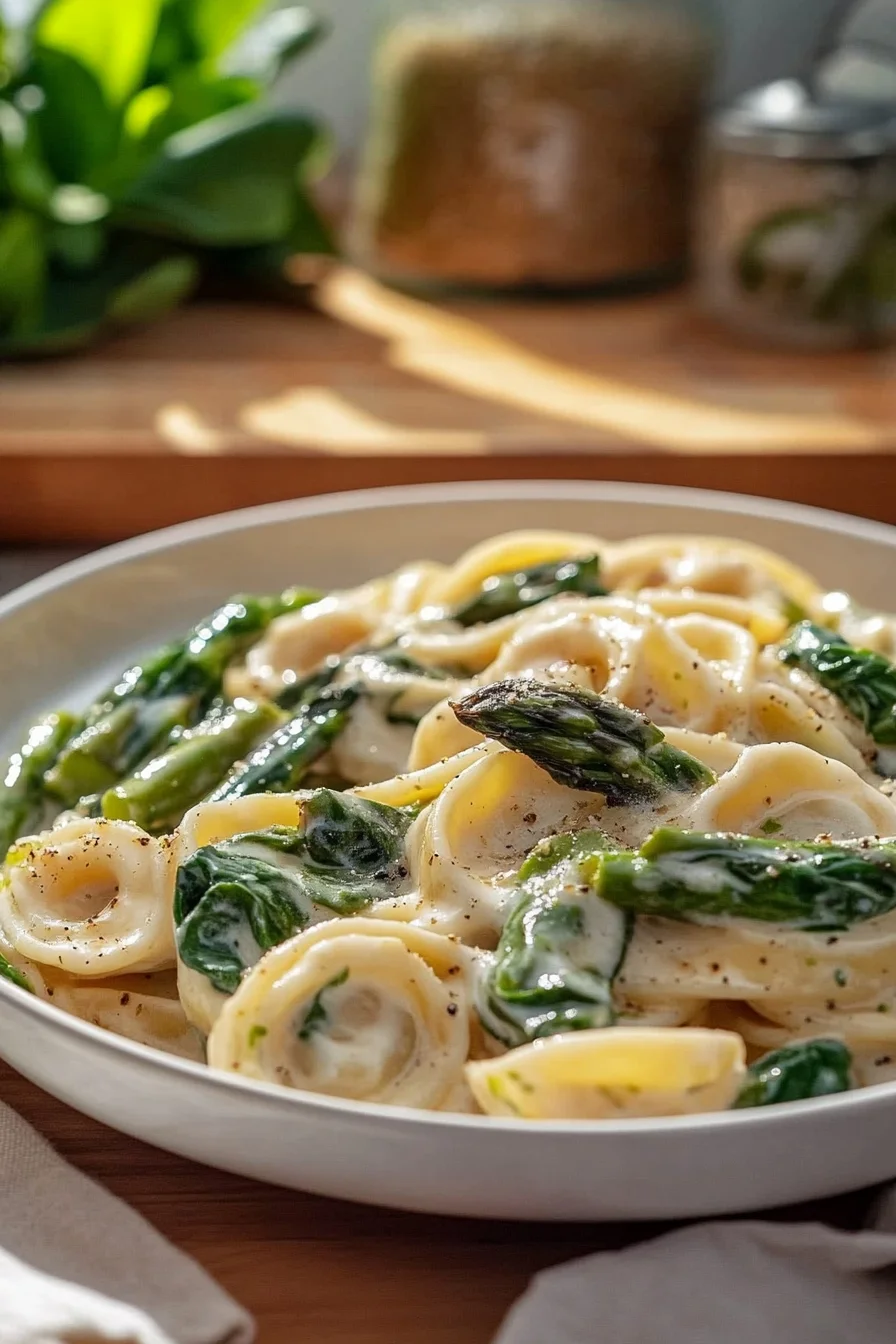 Pasta mit grünem Spargel und Spinat - schnell & einfach 6 Pasta