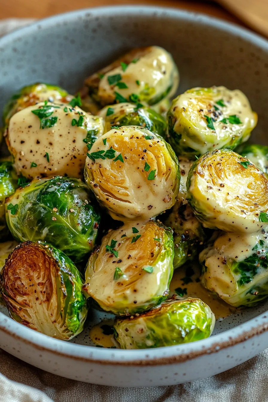 Rosenkohl in Frischkäse-Senfsauce – cremig & würzig kombiniert mit dem nussigen Geschmack von Rosenkohl 5 Rosenkohl