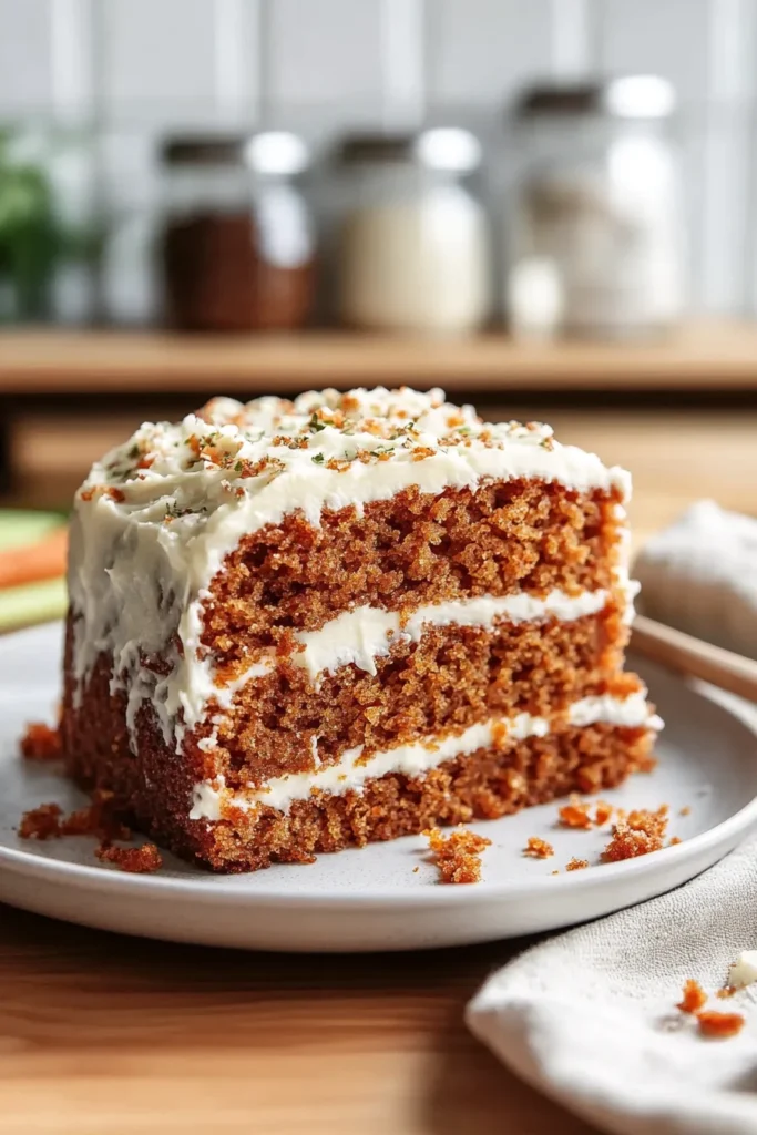 Zuckerfreier Karottenkuchen mit Frischkäse Frosting