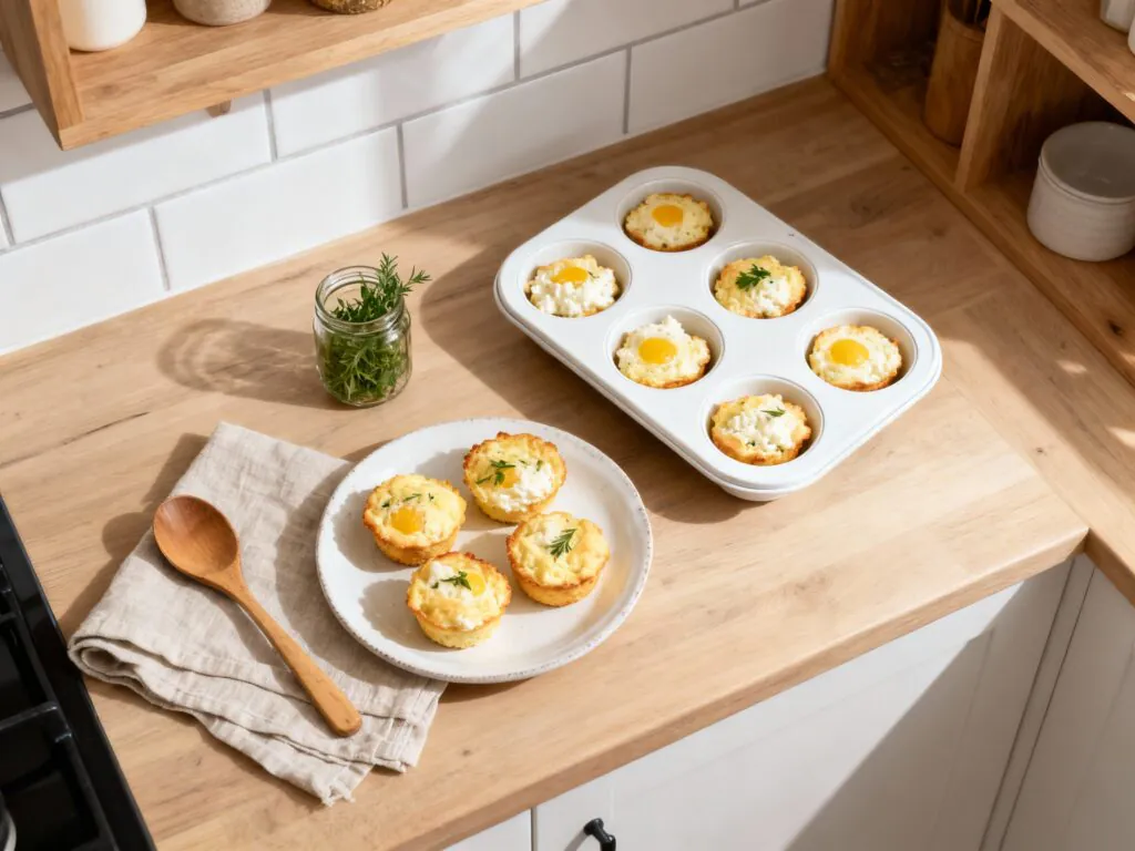 Fluffige Hüttenkäse-Eier-Muffins – ein schnelles Frühstück