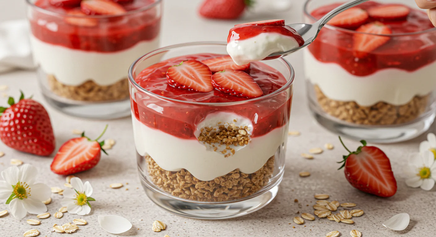 Schnelles Erdbeer-Schichtdessert im Glas: Sommerliche Süßspeise
