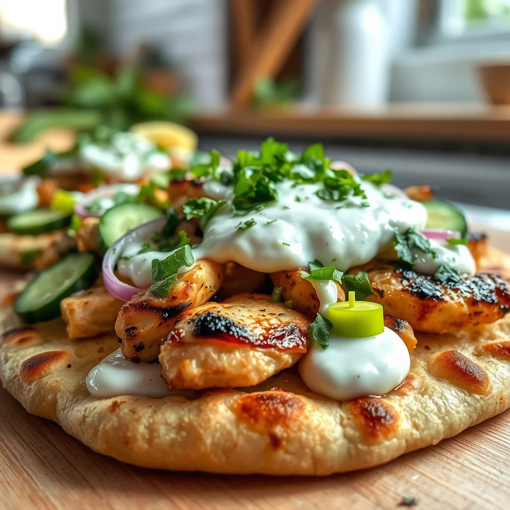 Tzatziki Chicken Pizza: Mediterraner Genuss