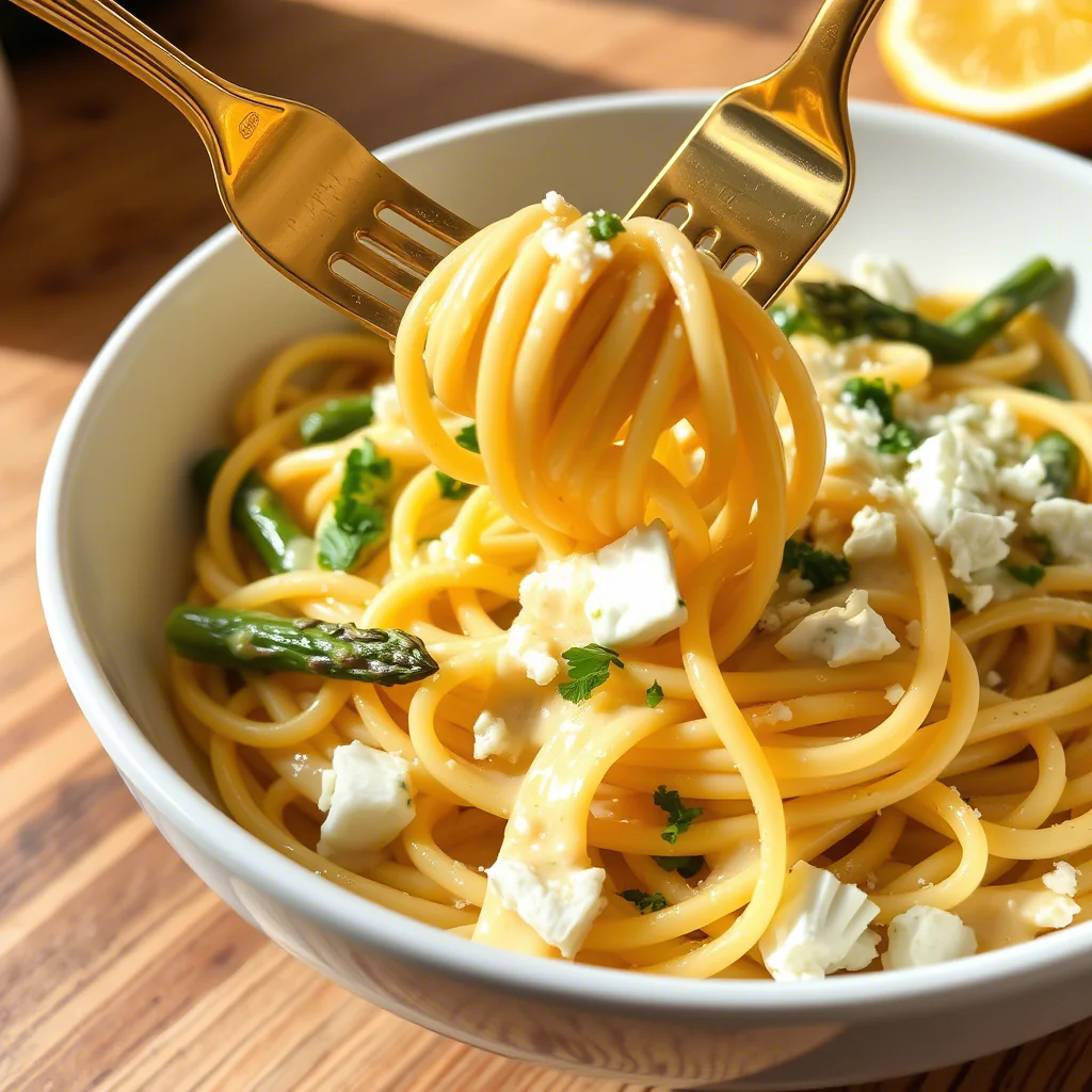 Cremige Zitronen-Feta-Linguine Dein Frisches & Einfaches Sommer-Pasta-Rezept