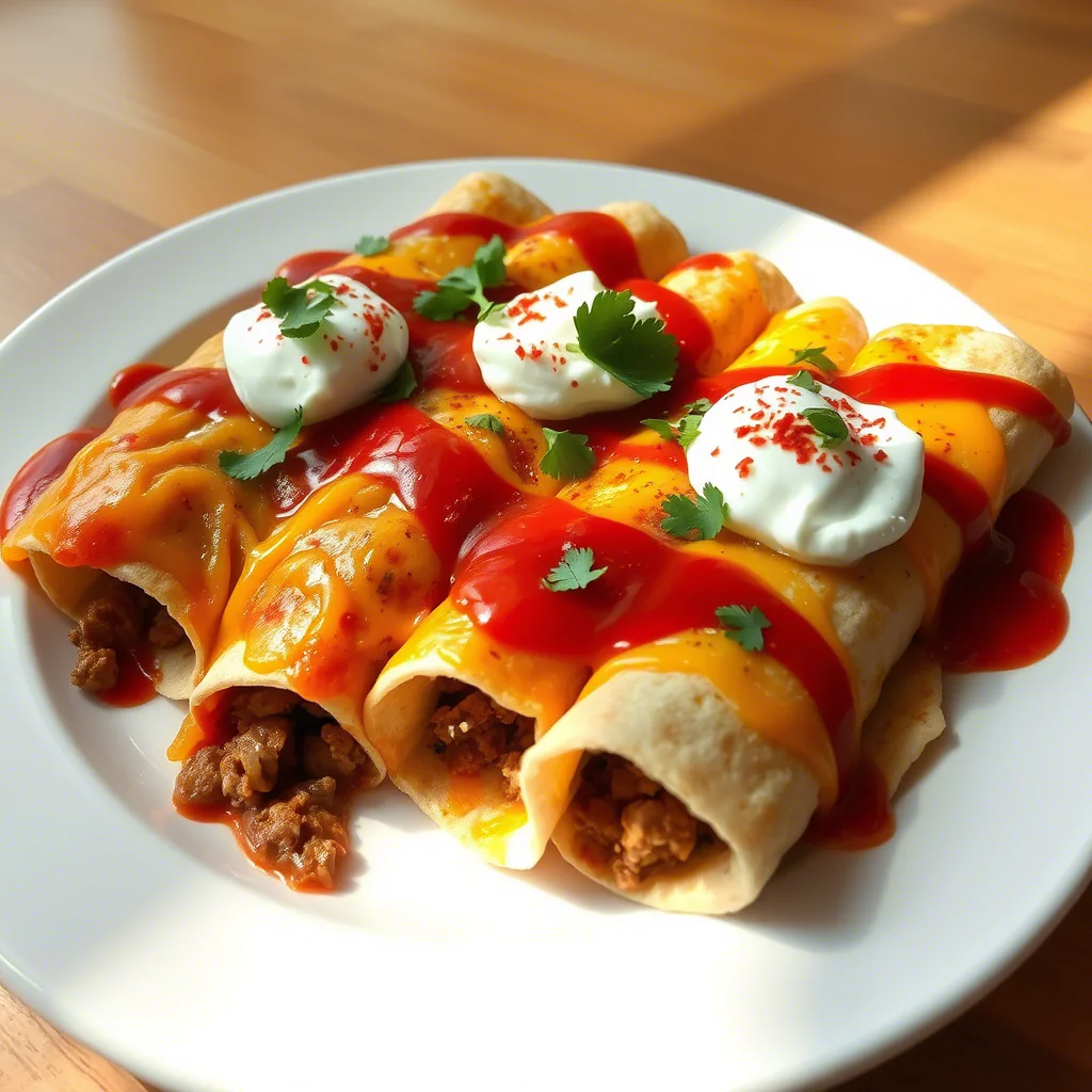 Enchiladas mit Hackfleisch & Käse – Mexikanisches Soulfood für die ganze Familie!
