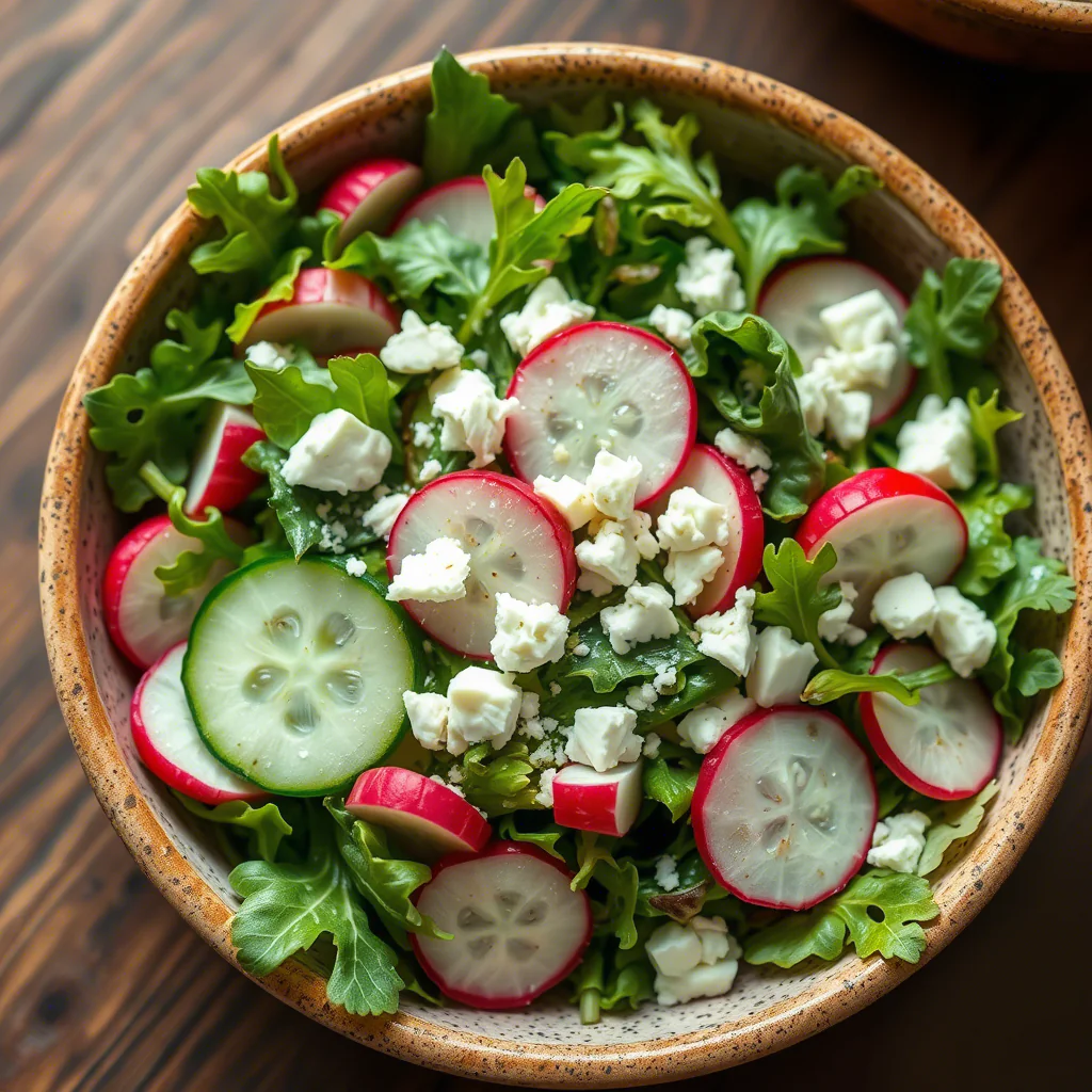 Frühlingssalat mit Radieschen & Joghurt-Dressing – Knackig, leicht & in 10 Min. servierfertig!
