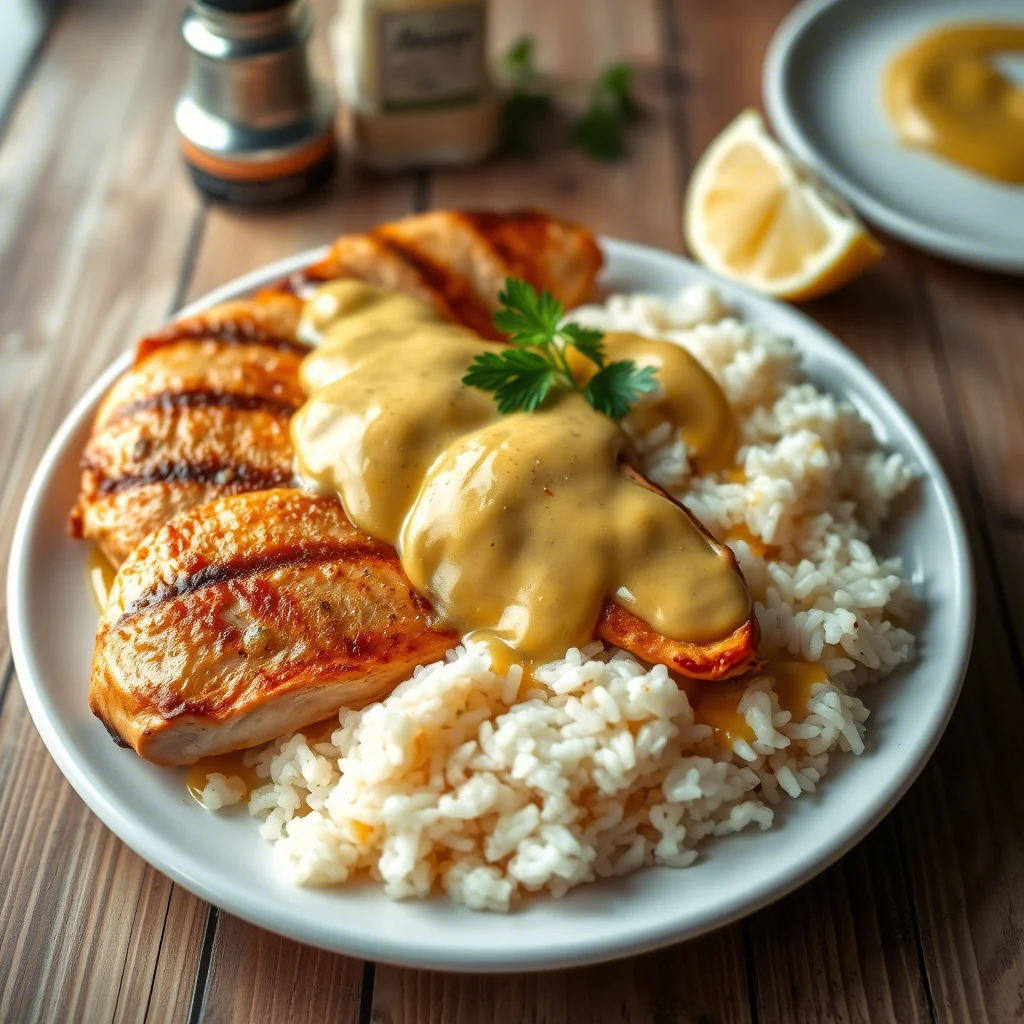 Honig-Senf-Hähnchen mit Reis – Schnell, süß-würzig & perfekt für den Feierabend