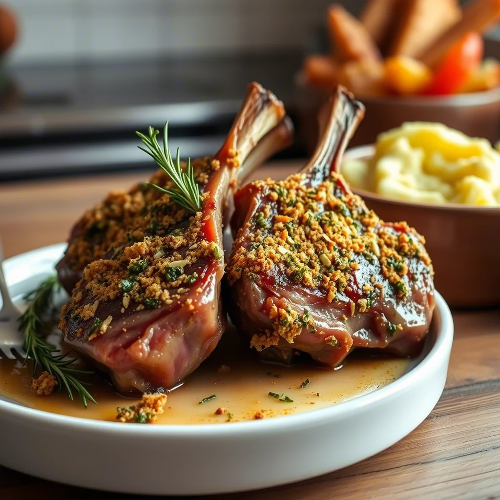 Lammkoteletts mit Kräuterkruste - Knusprig & Zart in 25 Min!