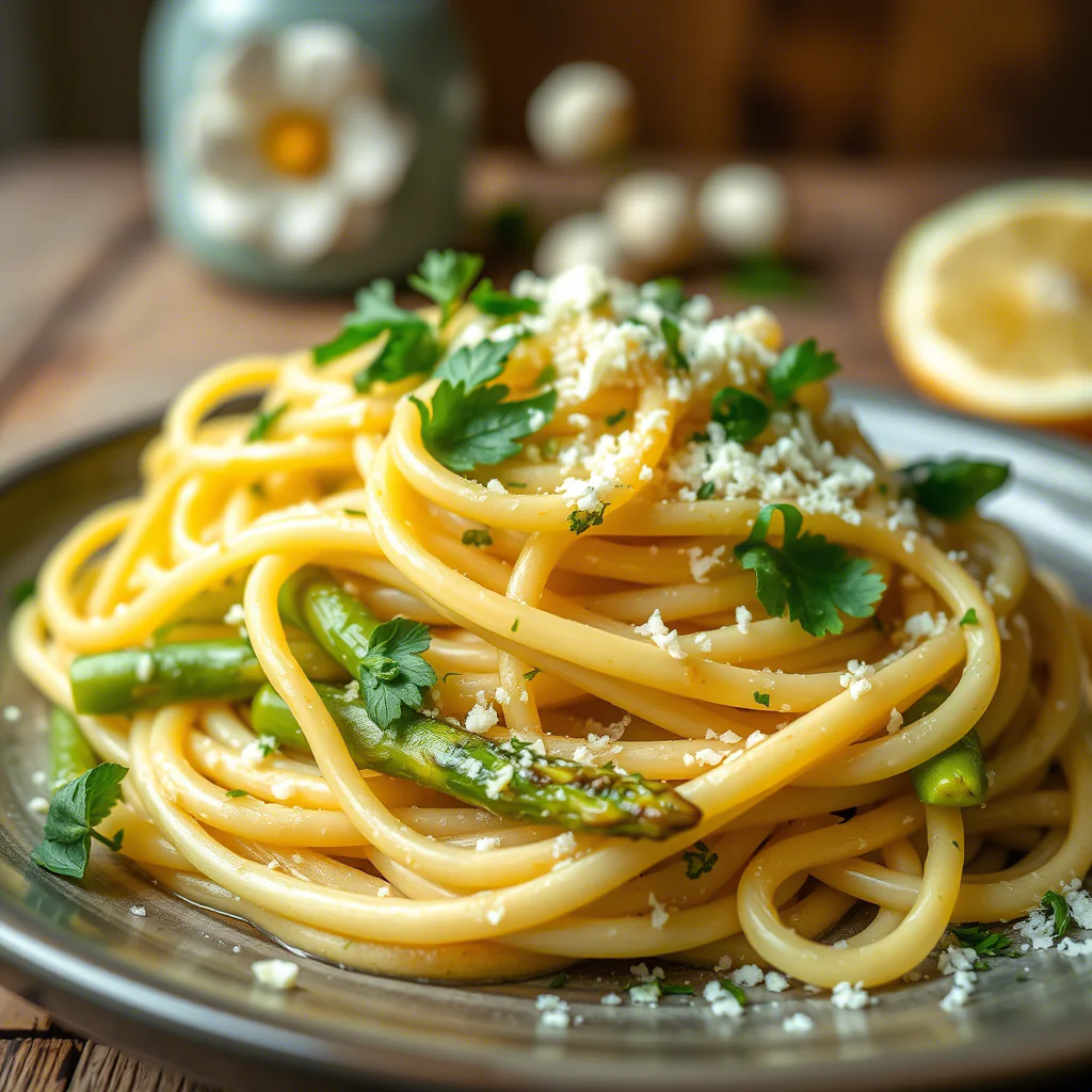 Spargel-Pasta mit Zitronensoße: Das Frühlingsrezept für schnelle & leckere Pasta