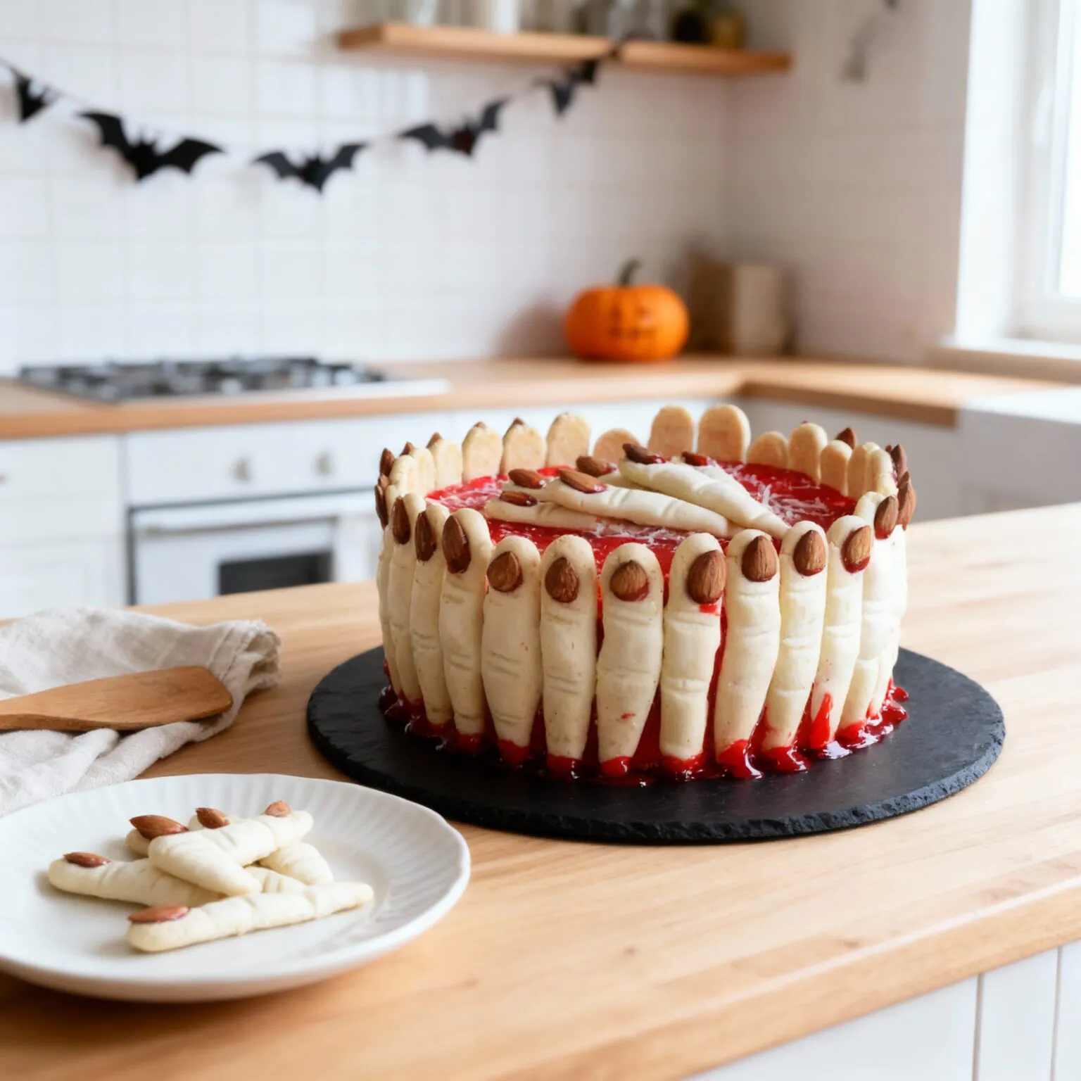 Spooky Finger Cake – Gruselige Halloween-Torte mit Hexenfingern