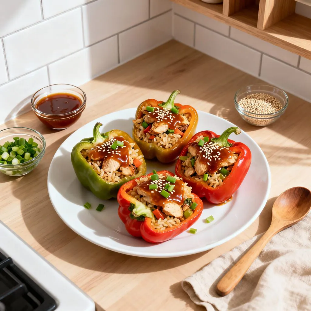 Gefüllte Paprika Hähnchen – Teriyaki Ananas Rezept