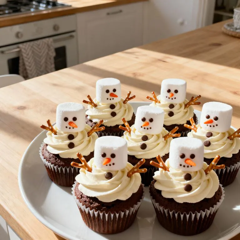 Schneemann Cupcakes Rezept – Süße Weihnachts-Cupcakes rezept