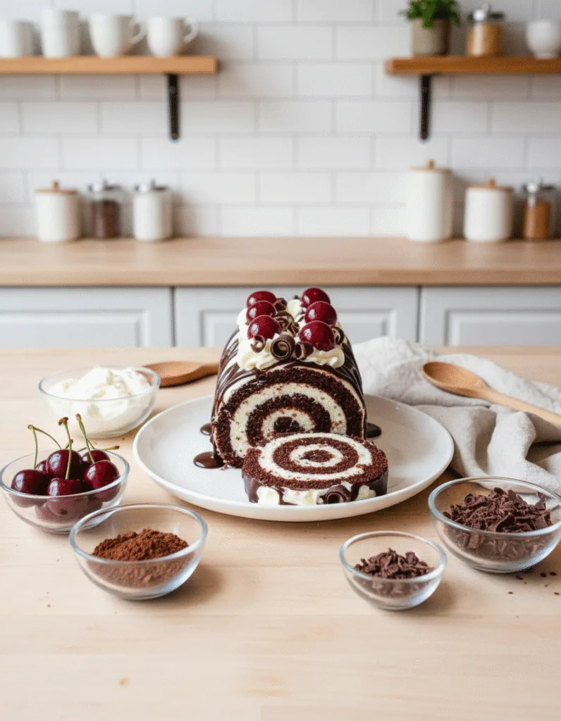 Schwarzwälder Kirsch Biskuitrolle Rezept – Elegante Torte einfach gerollt 7 Schwarzwälder Kirsch Biskuitrolle Rezept – Elegante Torte einfach gerollt rezept