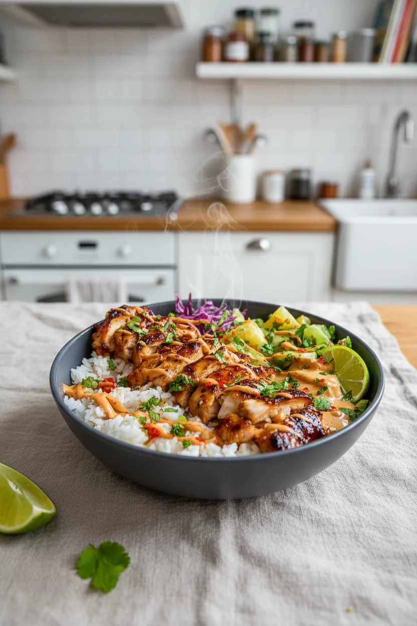 Sweet Chili Hähnchen Bowl – Schnelles Feierabend-Rezept in 30 Minuten