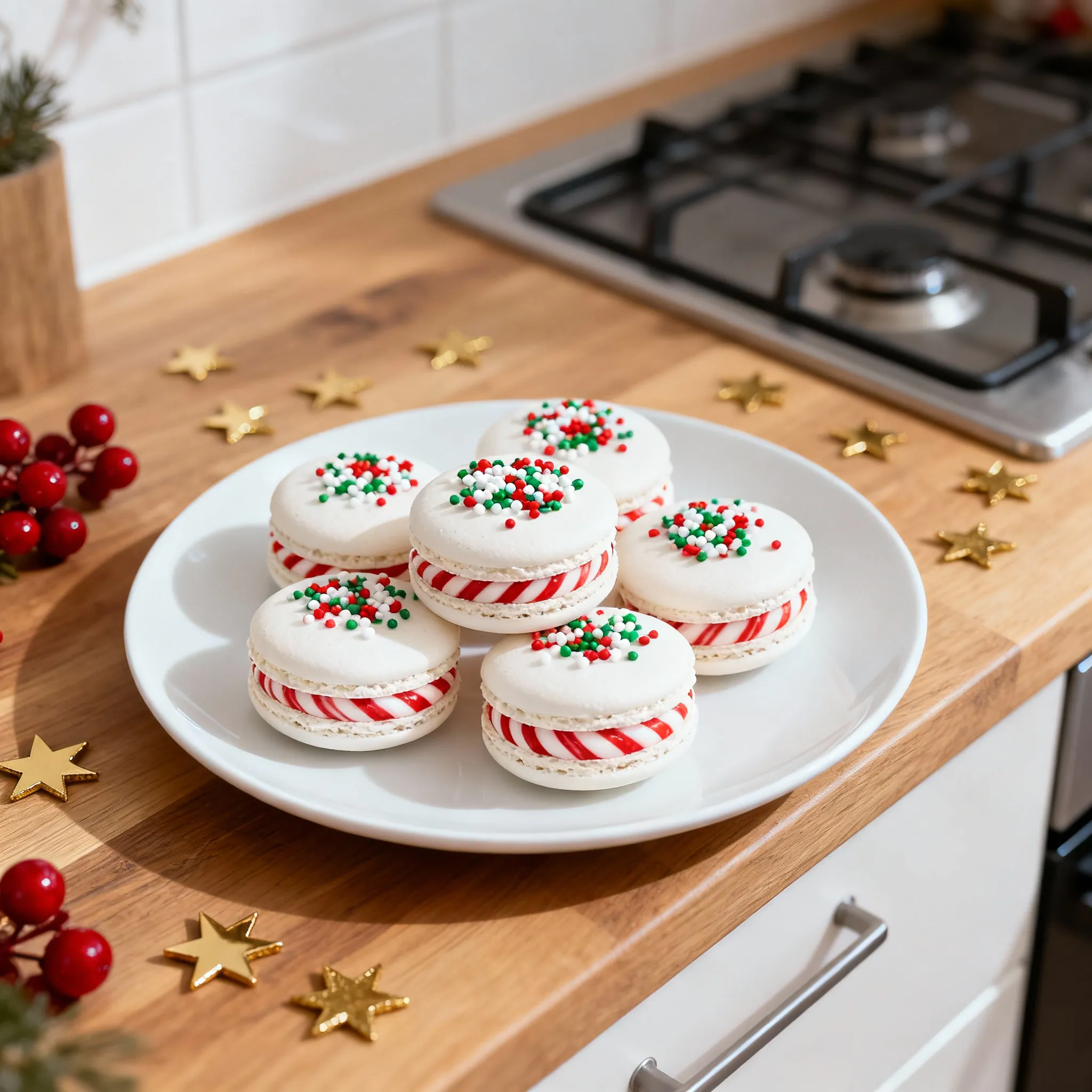 Weihnachtsbaum Macarons – Elegantes Weihnachtsgebäck