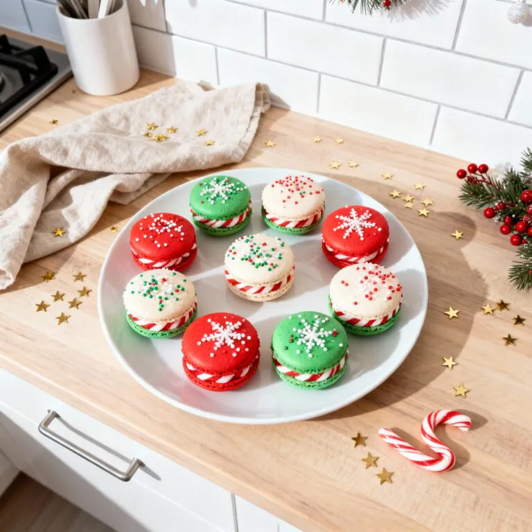 Weihnachtsbaum Macarons – Elegantes Weihnachtsgebäck