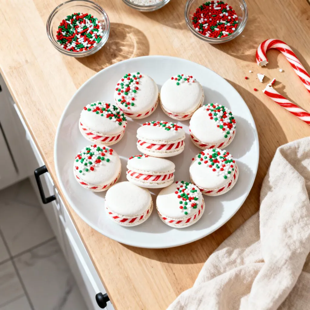 Weihnachtsbaum Macarons – Elegantes Weihnachtsgebäck