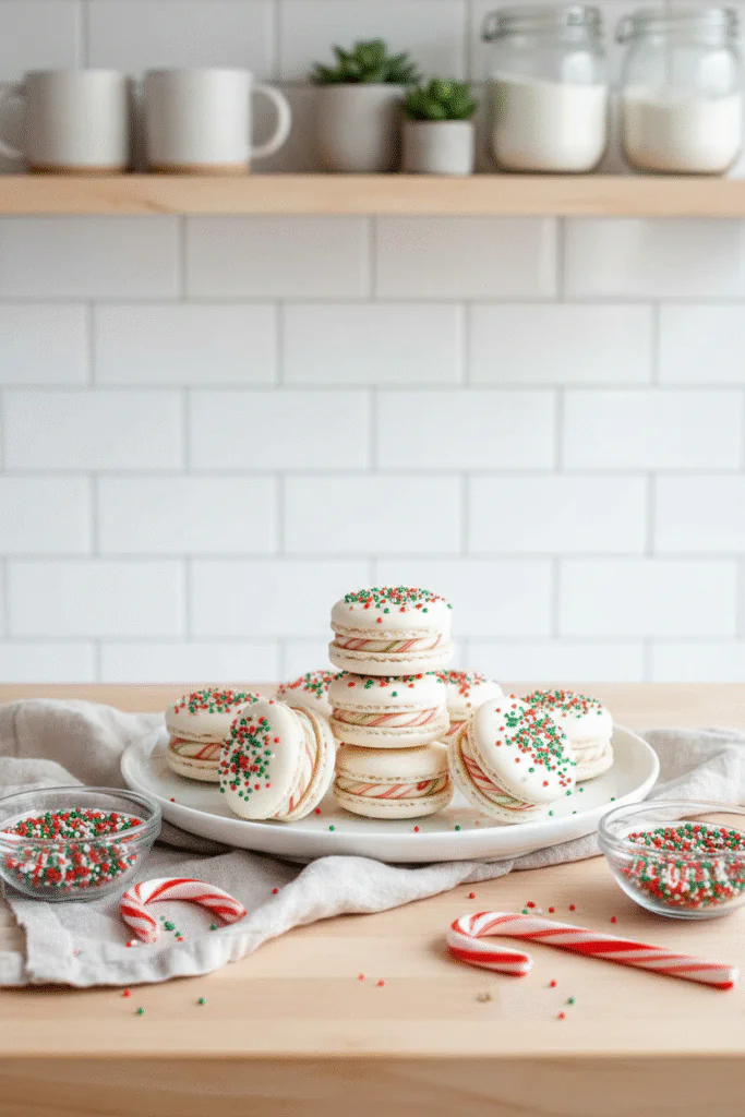 Weihnachtsbaum Macarons – Elegantes Weihnachtsgebäck