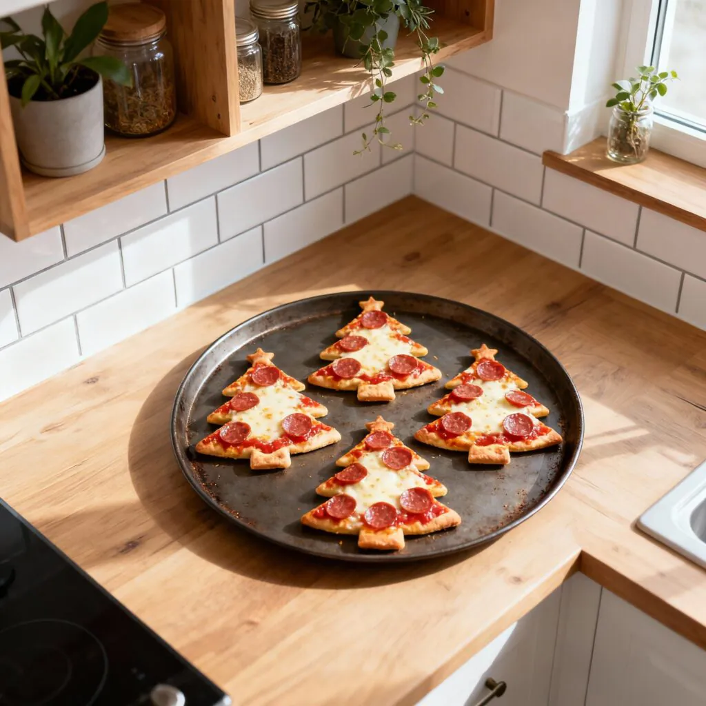 Weihnachtsbaum Pizza Rezept – Einfache Kinderpizza festlich & lecker