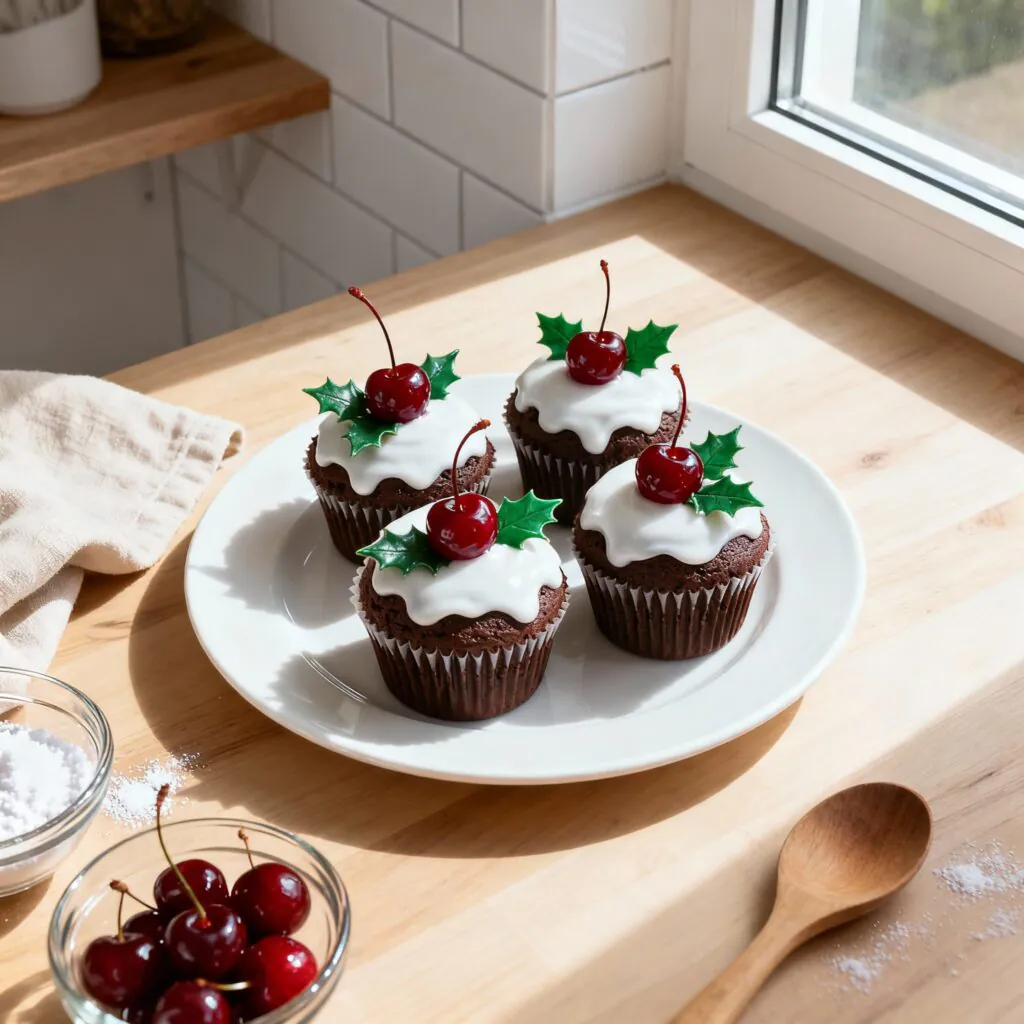 Weihnachtspudding Cupcakes mit Vanilleglasur – Festlich & Einfach rezepte