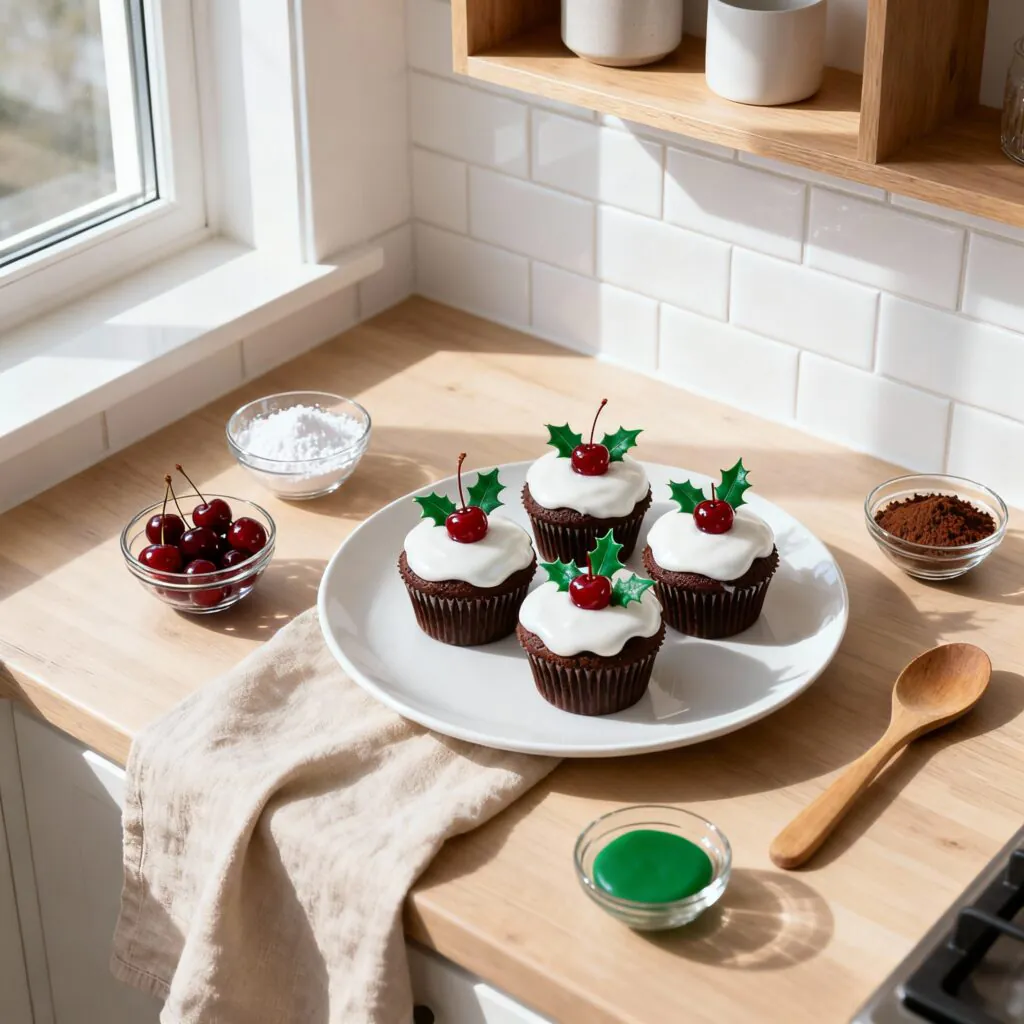 Weihnachtspudding Cupcakes mit Vanilleglasur – Festlich & Einfach rezepte