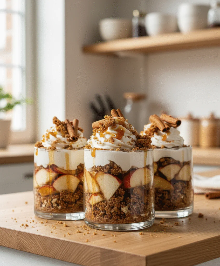 Bratapfel Karamell Trifle Rezept | Weihnachtliches Schichtdessert Einfach & Lecker