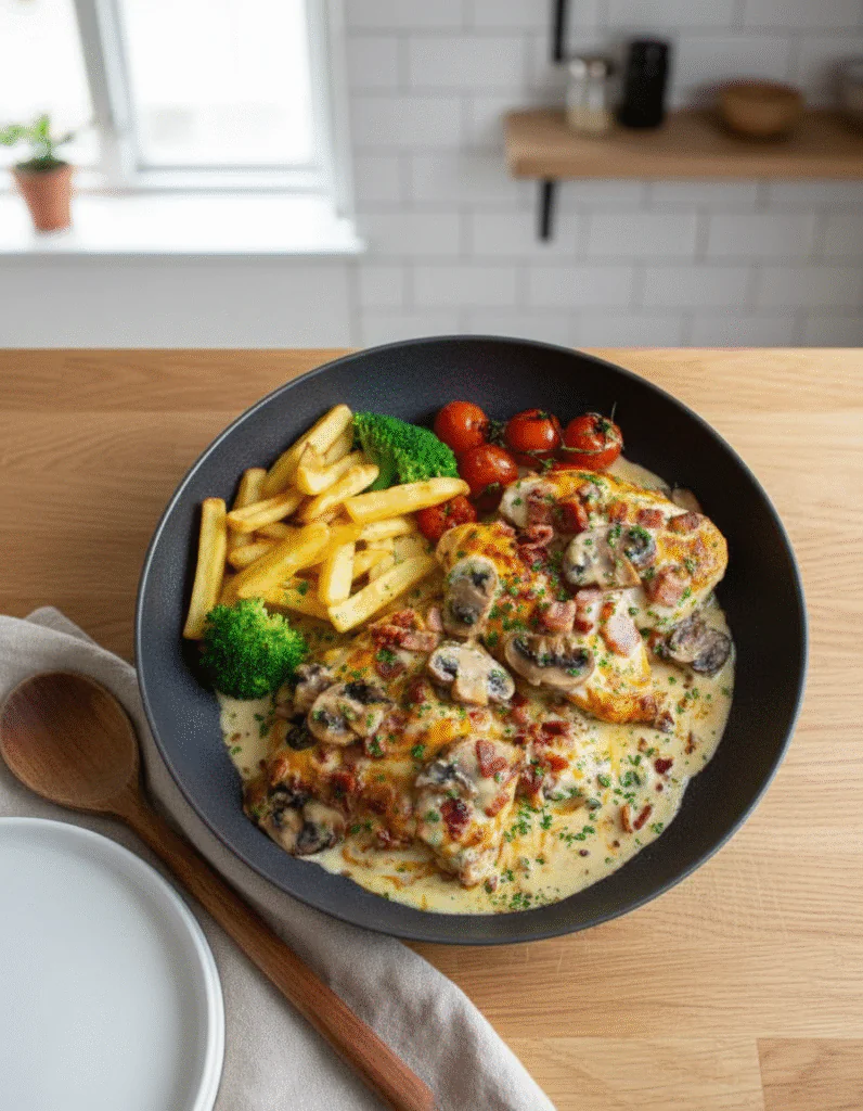 Cremige Pute Holzfäller Art Rezept – Einfach & Lecker mit Käse überbacken