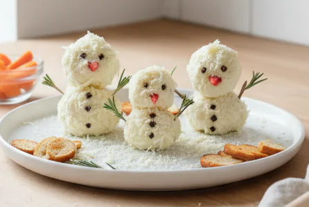 Frischkäse Schneemann Rezept – Der Hingucker für dein Weihnachtsbuffet