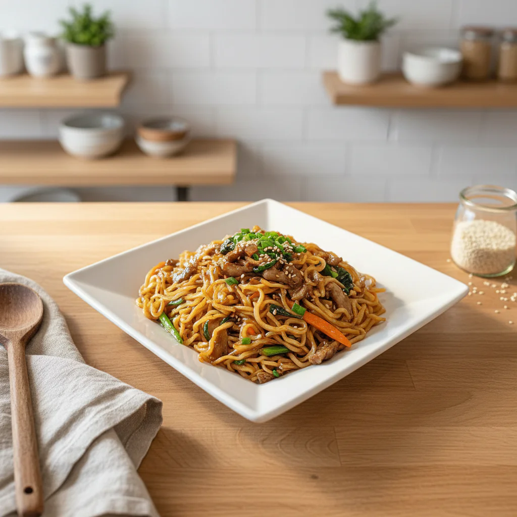 Gebratene Asia Nudeln Rezept Einfach & Schnell in 20 Minuten rezept