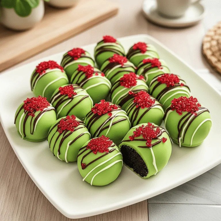 Grinch Oreo Kugeln Rezept – Die besten No-Bake Plätzchen für Weihnachten