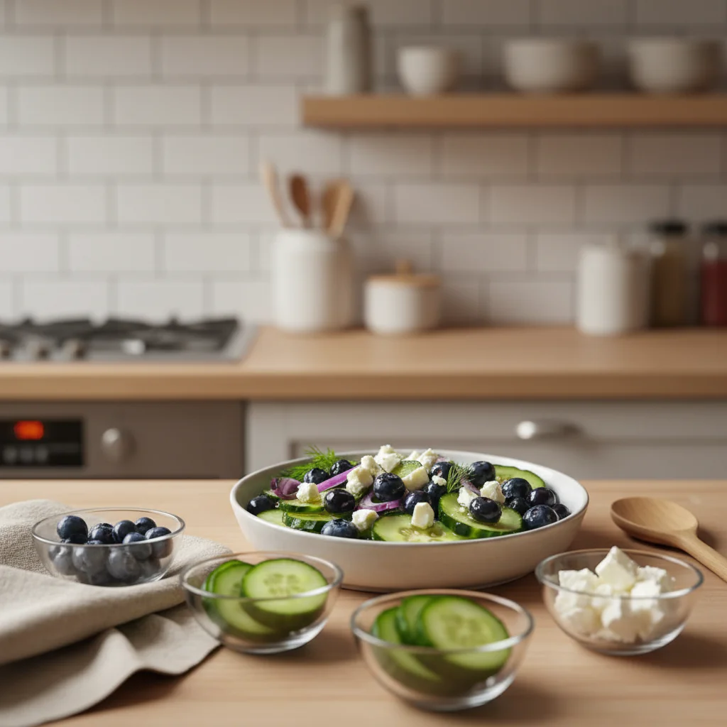 Gurken Blaubeer Salat Rezept Einfach – Erfrischend Lecker in 15 Minuten rezept