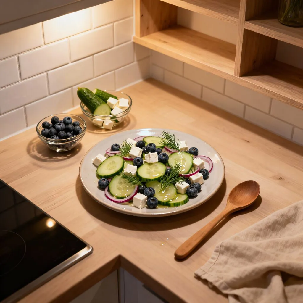 Gurken Blaubeer Salat Rezept Einfach – Erfrischend Lecker in 15 Minuten rezept