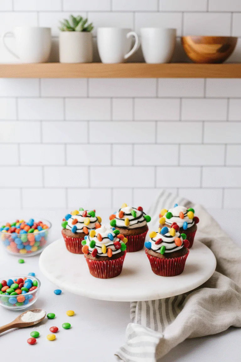 Lichterketten Cupcakes – Das leuchtende Weihnachts-Rezept mit M&M's rezept