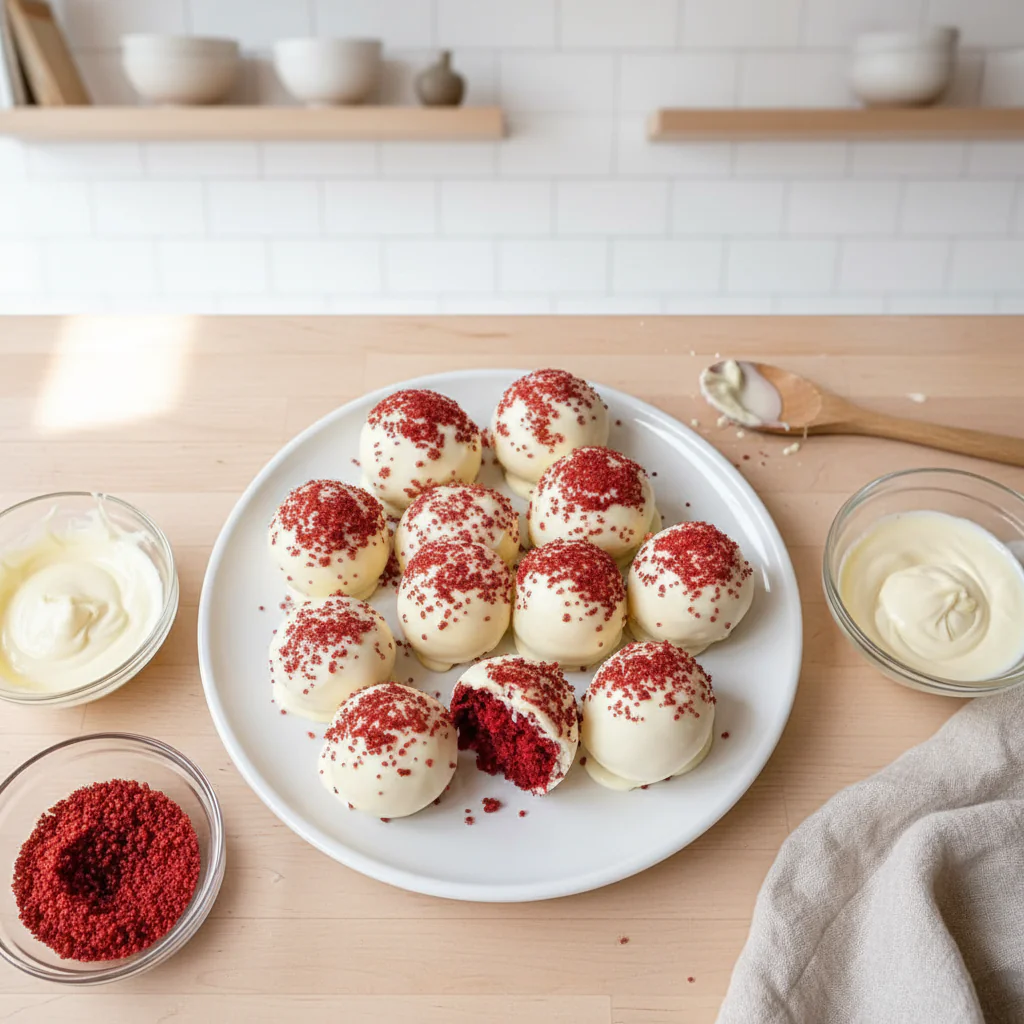 Red Velvet Cheesecake Bites Rezept – Die besten Käsekuchen-Kugeln für die Feiertage