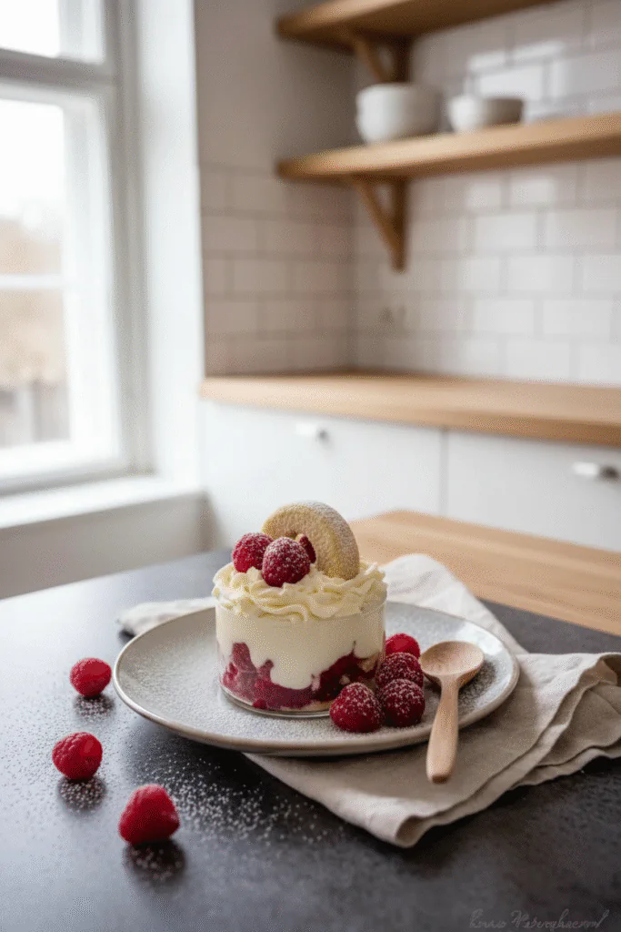 Vanillekipferl Dessert Rezept Einfach – Mit Himbeeren in 20 Min