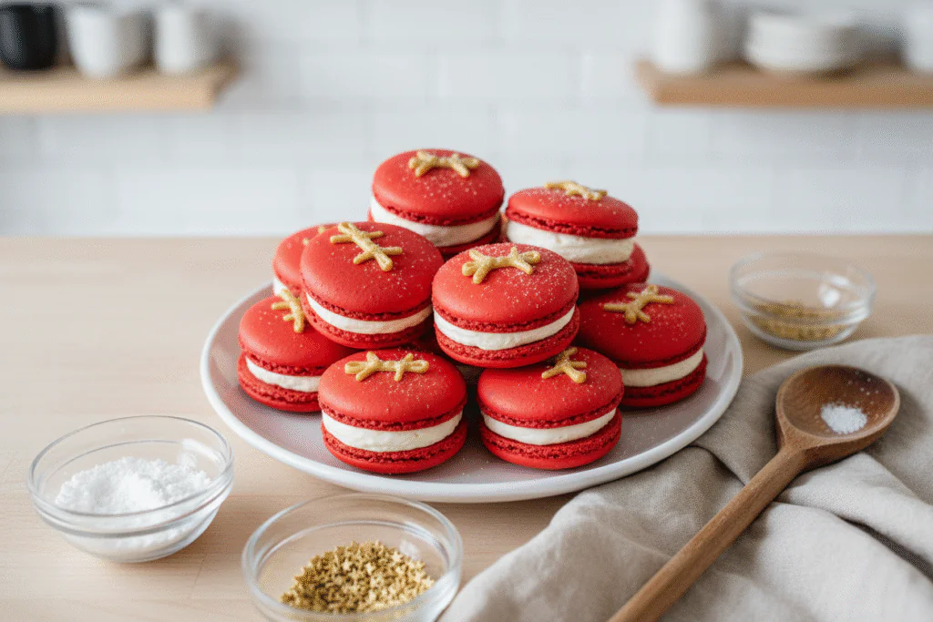 Weihnachtsmann Macarons Rezept – Die süßesten Macarons für die Feiertage rezept
