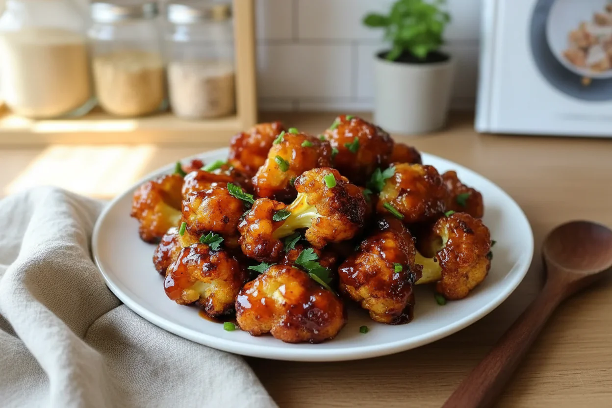 Ahornsirup Sriracha Blumenkohl einfaches Rezept