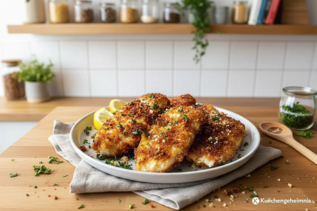 Airfryer Hähnchen mit Parmesan Kruste Rezept – Knusprig & einfach in 25 Minuten