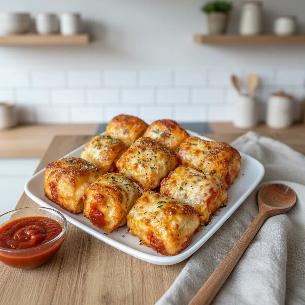 Airfryer Pizza Rolls Rezept einfach – Knusprig, käsig & schnell in 15 Min