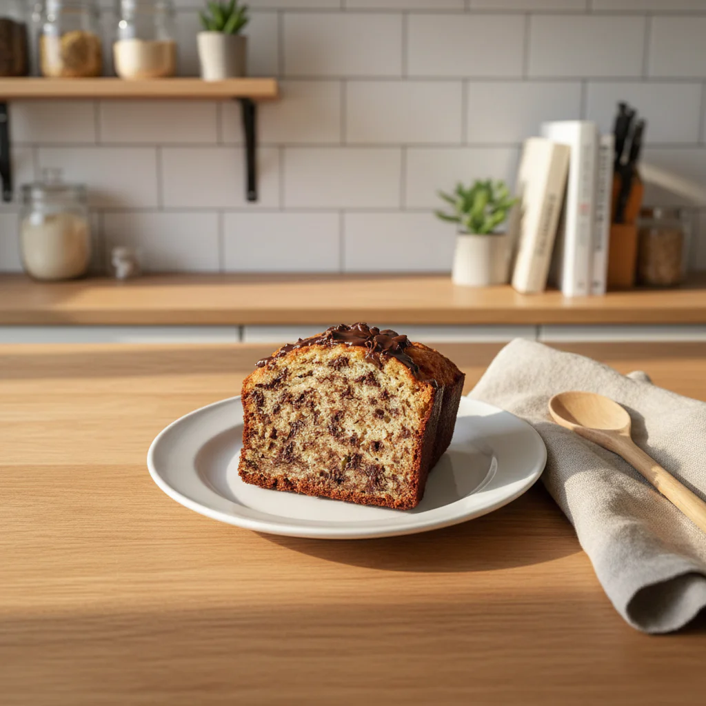 Bananenbrot mit Schokolade Rezept einfach – Saftig, schokoladig in 60 Min