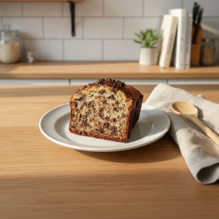 Bananenbrot mit Schokolade Rezept einfach – Saftig, schokoladig in 60 Min