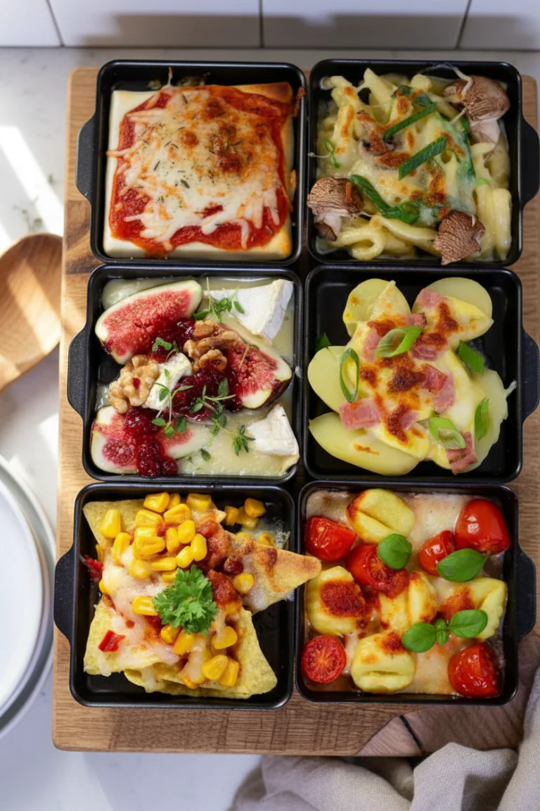 Brokkoli Raclette mit Hackfleisch Rezept – Gesunde Pfännchen in 20 Minuten