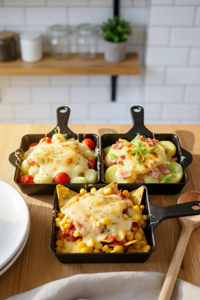 Brokkoli Raclette mit Hackfleisch Rezept – Gesunde Pfännchen in 20 Minuten