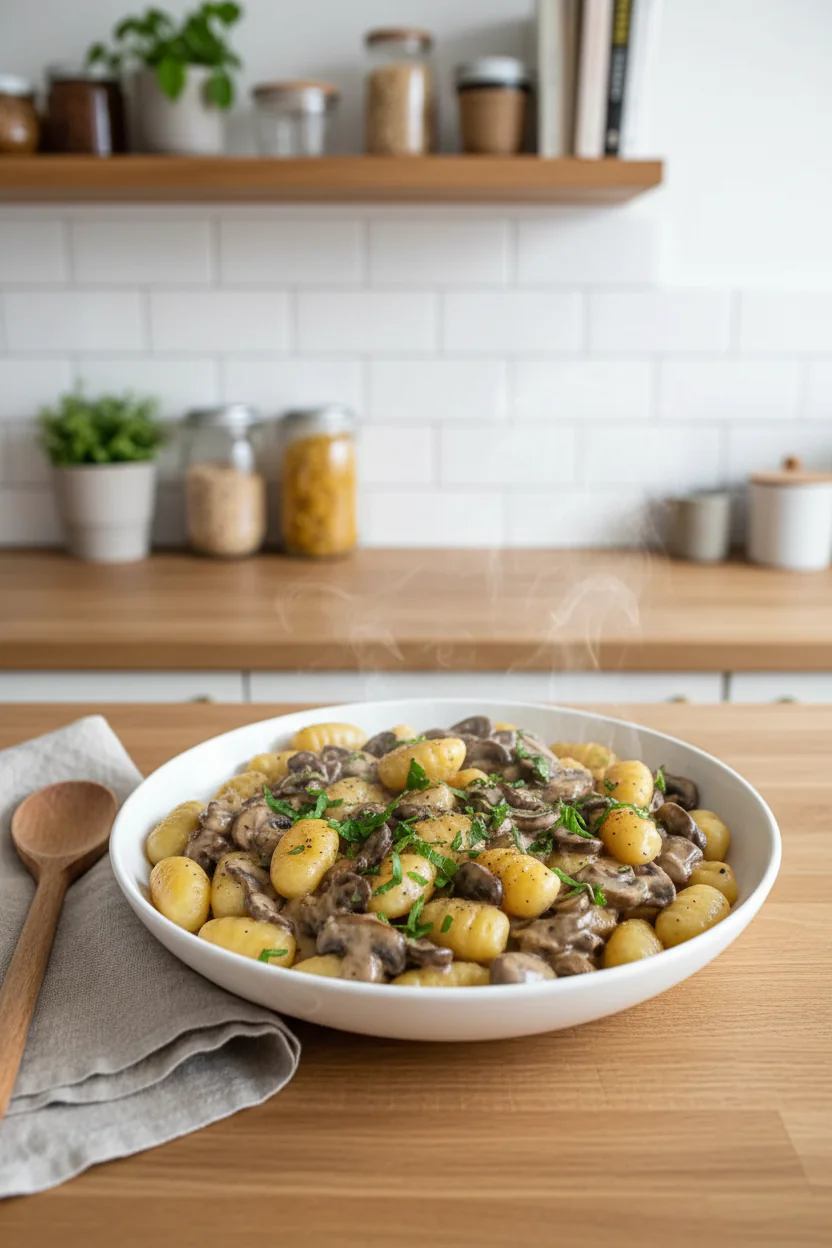 Gnocchi in Tomatensauce mit Mozzarella - 15 Minuten 1 Gnocchi in Tomatensauce mit Mozzarella – 15 Minuten