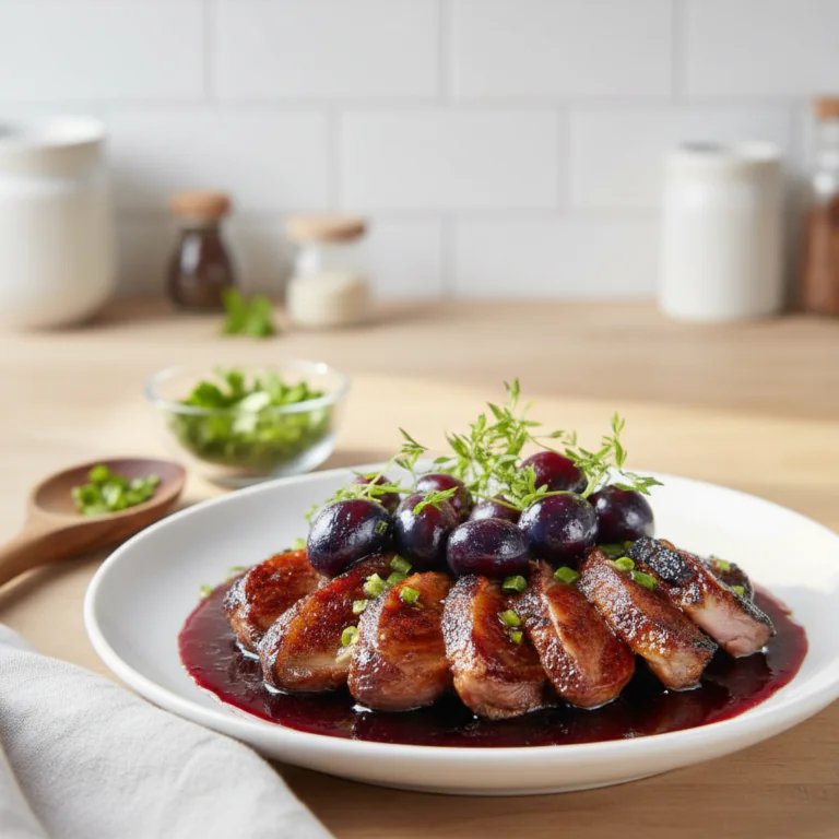 Entenbrust mit Pflaumensauce Rezept – Süß-Herzhafter Genuss in 45 Minuten