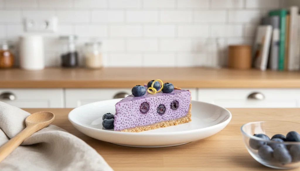 No Bake Blaubeer Chia Pie Rezept – Einfach Gesund in 20 Min