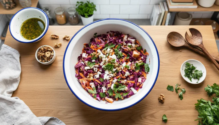 Rotkohlsalat mit Feta und Walnüssen Rezept – Knackig Frisch